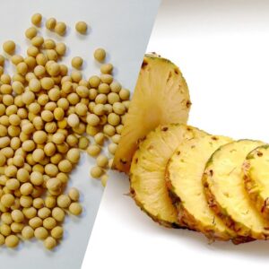 シンプルな大豆とパイナップル